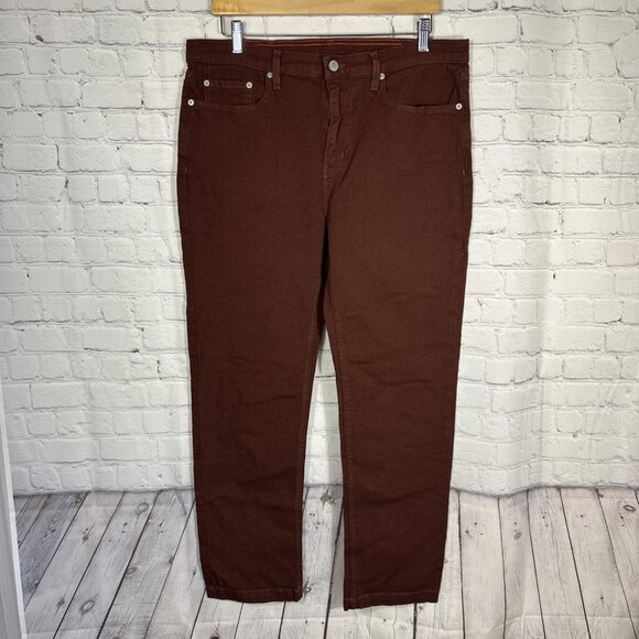 American Giant Roughneck Stretch Canvas Straight Pants 34x30 Rum Raisin NWOT